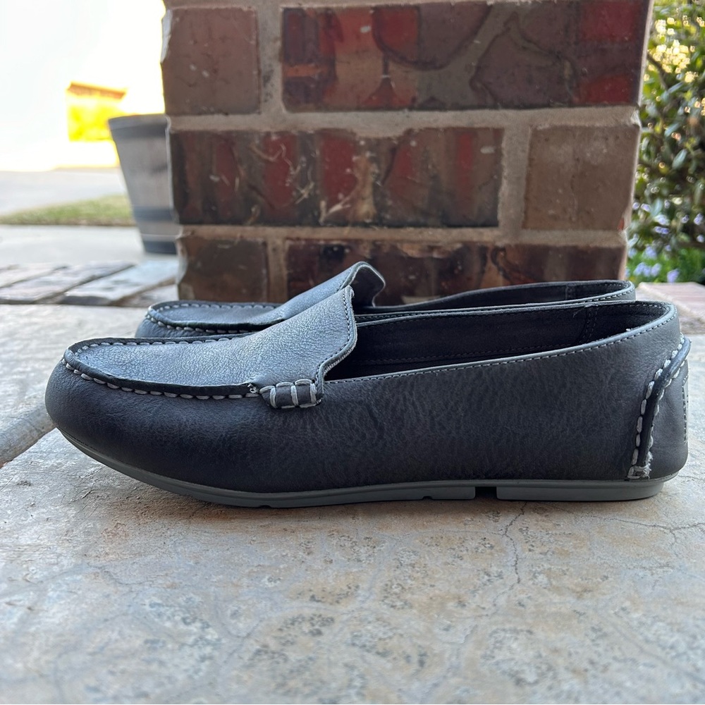Sperry Leather Suede Driving Shoes Loafer Gray Slip On Sz 7M - Picture 3 of 7